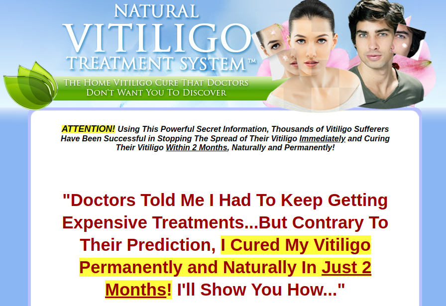 Natural Vitiligo Treatment System Book